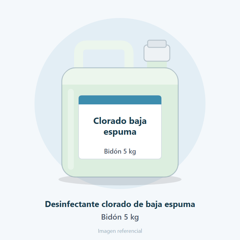 Desinfectante clorado de baja espuma