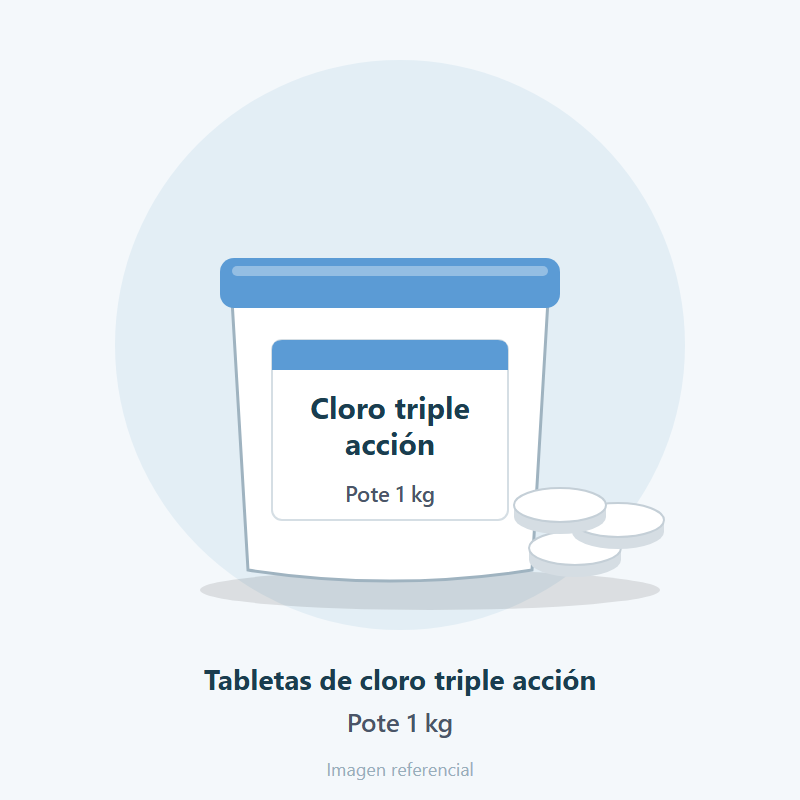 Tabletas de cloro triple acción