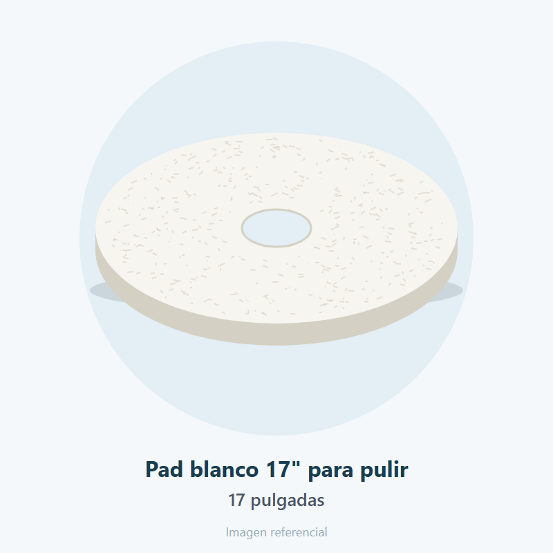 Pad blanco 17" para pulir
