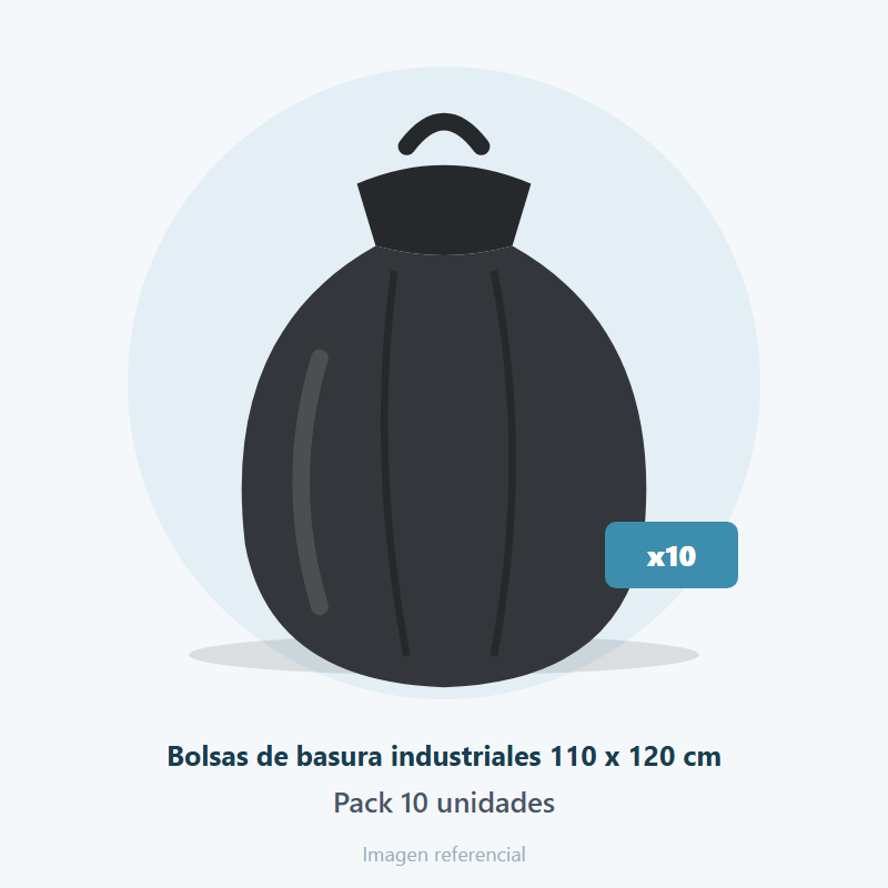 Bolsas de basura industriales 110 x 120 cm