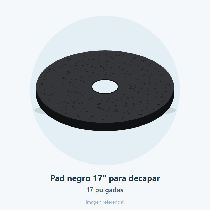 Pad negro 17" para decapar