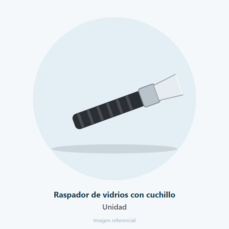 Raspador de vidrios con cuchillo