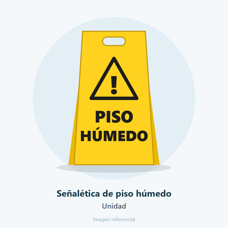 Señalética de piso húmedo
